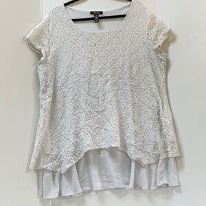 Women’s Fully Lined White Laced Tunic